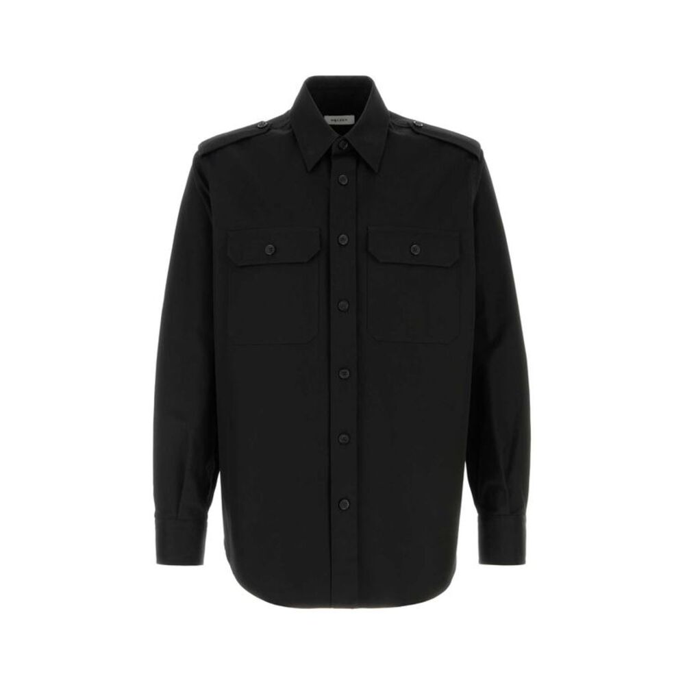 Alexander Mcqueen Men Black Cotton Shirt